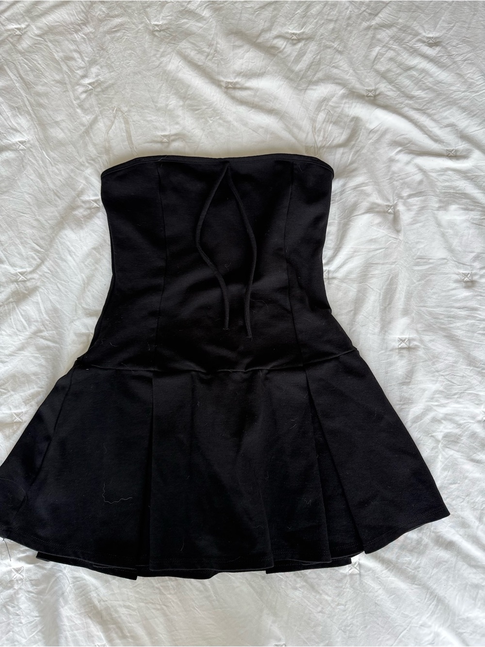 Strapless Black Fit-and-Flare Dress